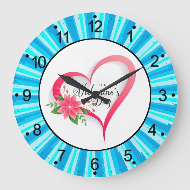 Happy Valentine's Day-53816 Large Clock (Front)