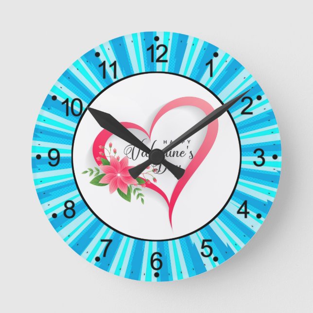 Happy Valentine's Day-53816 Round Clock (Front)