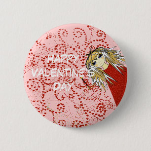 Happy Valentine's Day 6 Cm Round Badge
