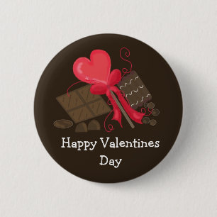 Happy Valentines Day 6 Cm Round Badge