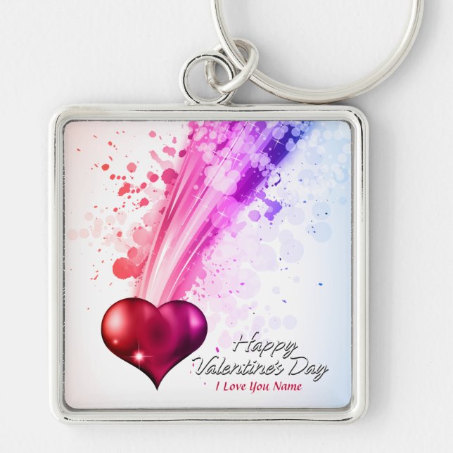 Happy Valentine's Day 6 Keychain (Front)