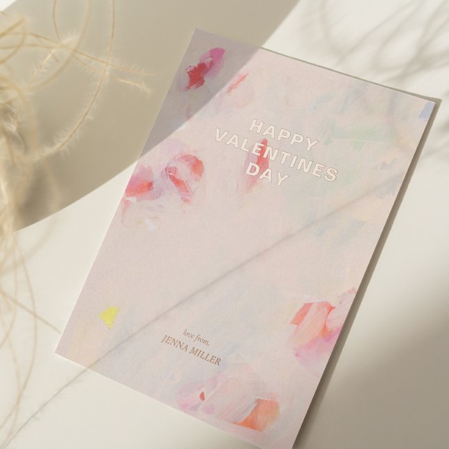 Happy Valentines Day Abstract Art  Foil Card (Creator Uploaded)