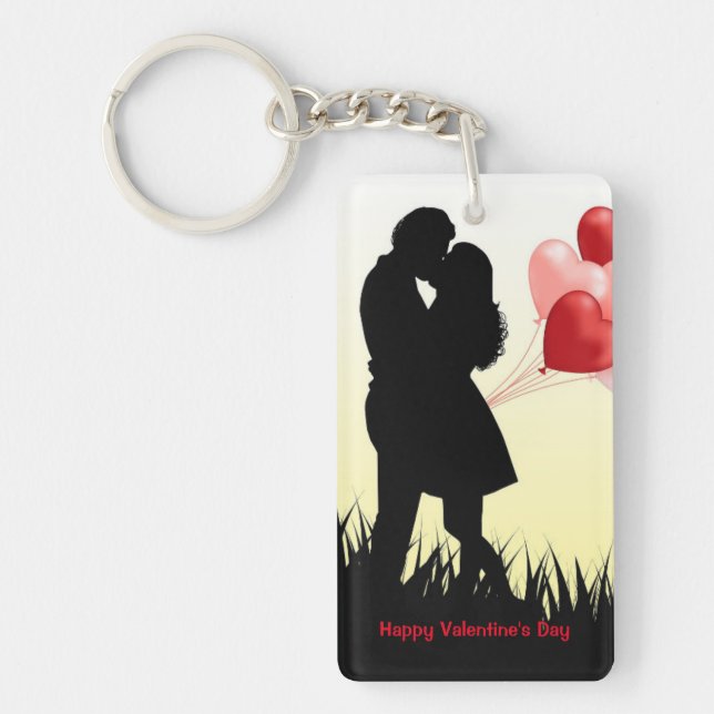 Happy Valentine's Day Acrylic Keychain (Front)