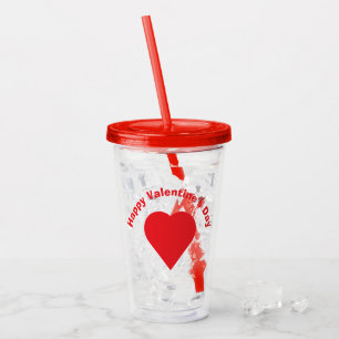 Happy Valentine's Day Acrylic Tumbler