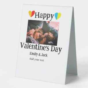 Happy valentine's day add couple name photo simple