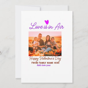 Happy valentine's day add family photo name year invitation