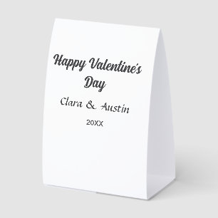 Happy Valentine's day add name date simple minimal
