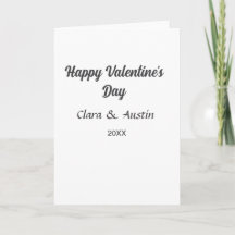 Happy Valentine's day add name date simple minimal