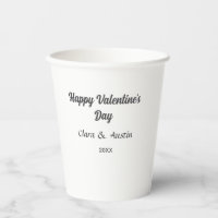 Happy Valentine's day add name date simple minimal