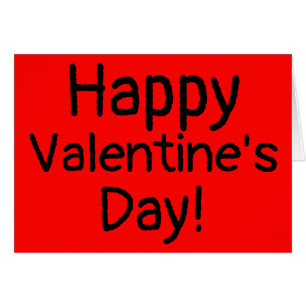 Happy Valentine's Day All Red Card