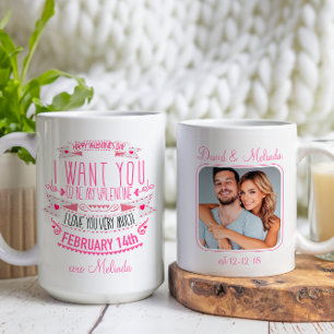 Happy Valentine's Day Anniversary Custom Photo Mug