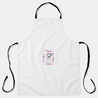 happy valentines day apron