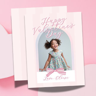 Happy Valentine's Day Arch Photo Bow Card