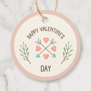 Happy Valentines day - Arrows Favour Tags