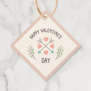 Happy Valentines day - Arrows Favour Tags
