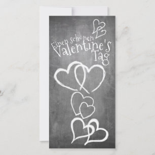 Happy Valentine's day auf einer Kreidetafel