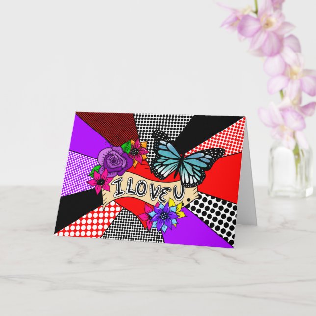 Happy Valentine's Day Babe | Graffiti Art Card (Orchid)