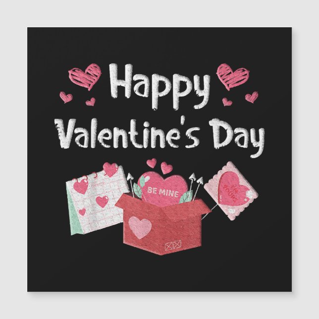 Happy Valentines Day Be Mine Cute Hearts (Front)