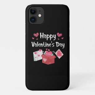 Happy Valentines Day Be Mine Cute Hearts iPhone 11 Case