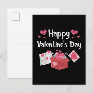 Happy Valentines Day Be Mine Cute Hearts Holiday Postcard