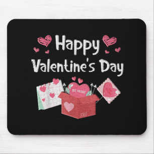 Happy Valentines Day Be Mine Cute Hearts Mouse Mat