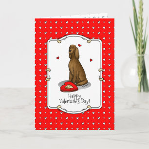 Happy Valentine's Day Be Mine Irish Setter (red 1) Card