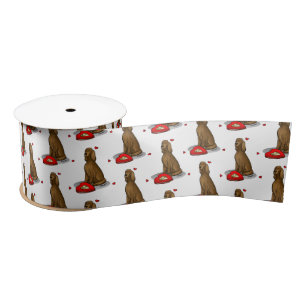 Happy Valentine's Day Be Mine Irish Setter (red 1) Satin Ribbon