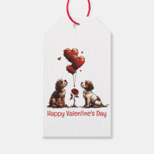 Happy Valentines Day Beagle Dogs Gift Tags