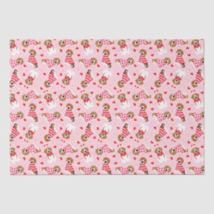 Happy Valentines Day Beagle Dogs Tissue Paper