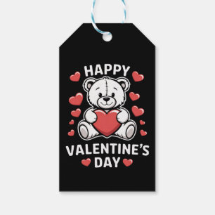 Happy Valentine's Day Bear vday Gift Tags
