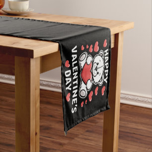 Happy Valentine's Day Bear vday  Short Table Runner