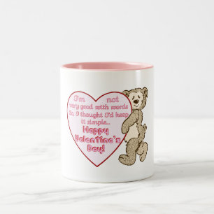 Happy Valentine's Day Bear with Heart Mug