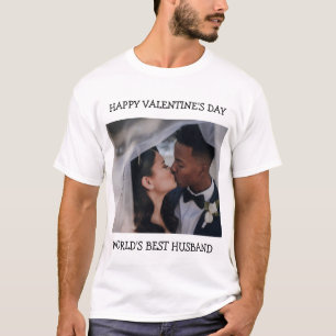 Happy Valentine's Day Best Husband Custom Photo T-Shirt