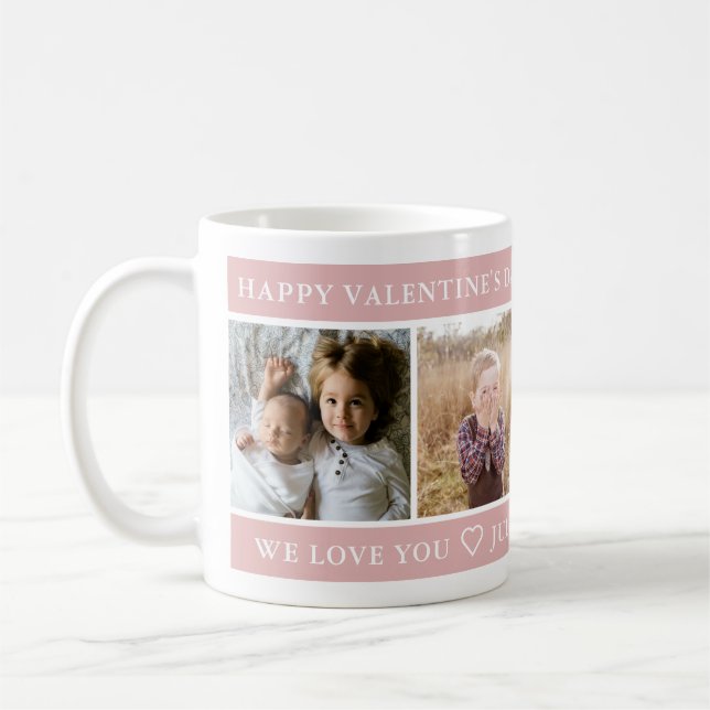 Happy Valentine's Day Best Mum Ever Custom Coffee Mug (Left)