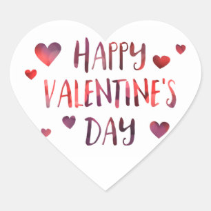 happy valentine's day bokeh heart sticker