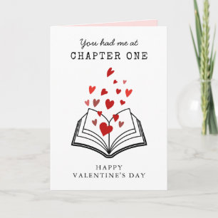 Happy Valentine's Day Book Themed Couple's Holiday Card