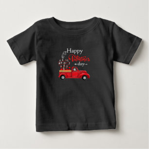 Happy Valentine's Day Boston Terrier Dog Baby T-Shirt