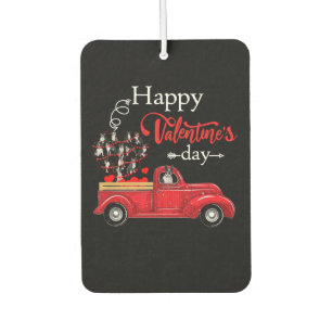 Happy Valentine's Day Boston Terrier Dog Car Air Freshener