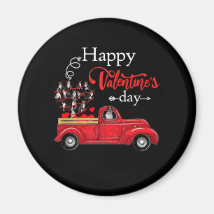 Happy Valentine's Day Boston Terrier Dog Magnet