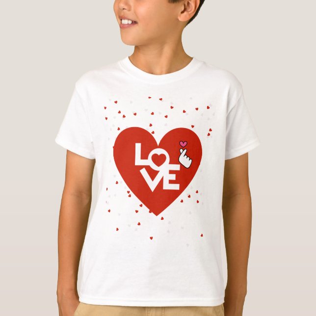  Happy Valentine's Day Boys T-Shirt (Front)