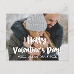 Happy Valentine's Day Brush Script Photo Card