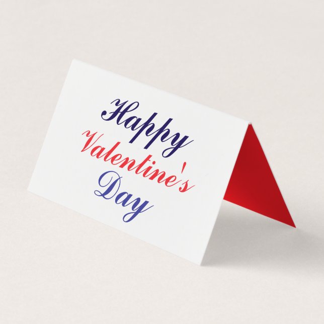 Happy Valentine's Day Business Card (Back)