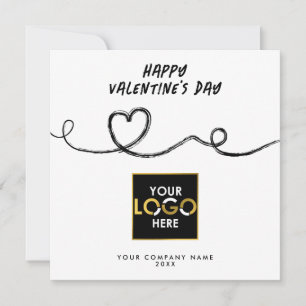 Happy Valentine's Day Business Logo Thank You
