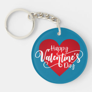 Happy Valentine's Day Calligraphy   Keychain