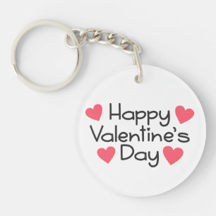 Happy Valentine's Day Calligraphy   Keychain