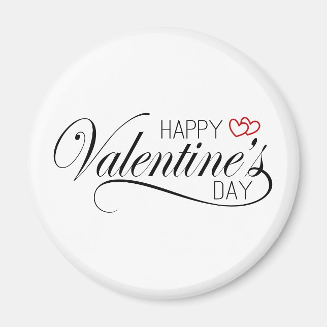 Happy Valentine's Day Calligraphy | Magnet (Front)