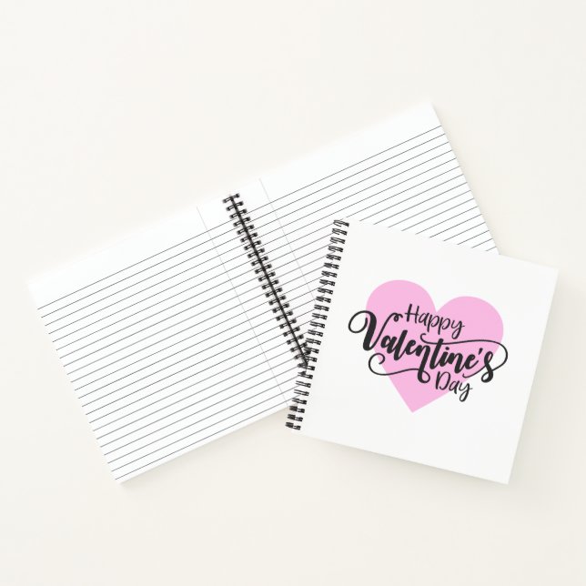 Happy Valentine's Day Calligraphy | Notebook (Inside)