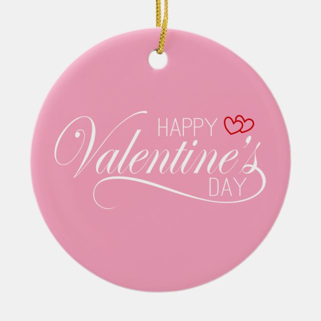 Happy Valentine's Day Calligraphy | Ornament (Front)