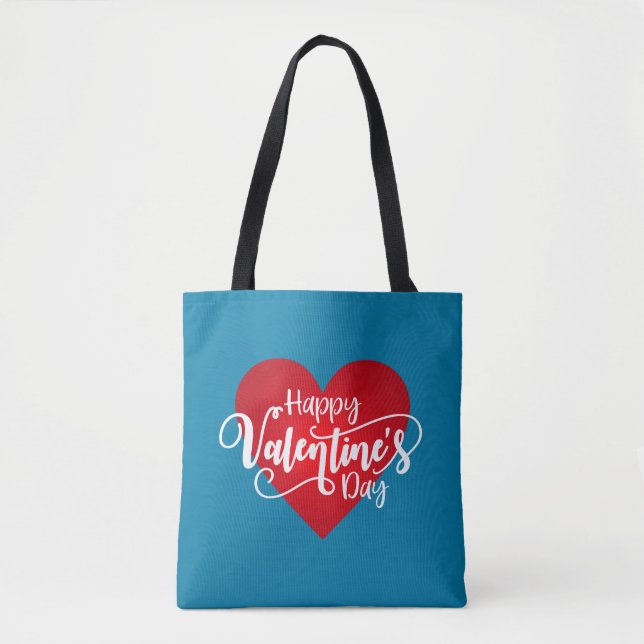 Happy Valentine's Day Calligraphy | Tote Bag (Front)