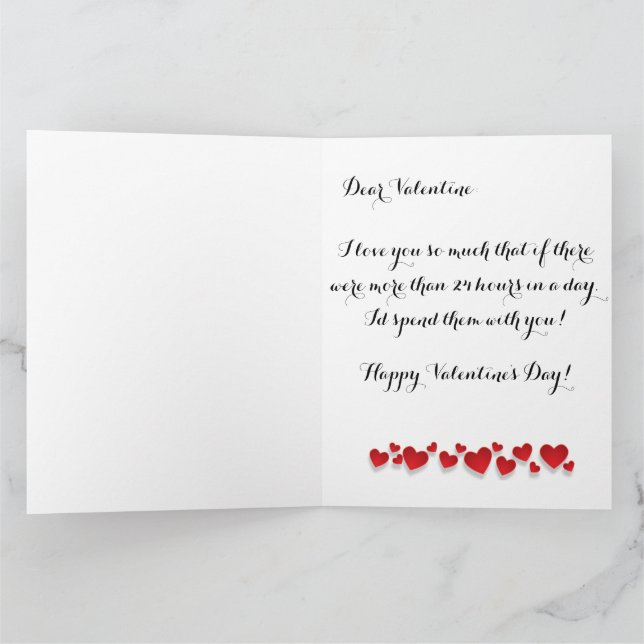 Happy Valentines Day  Card (Inside)
